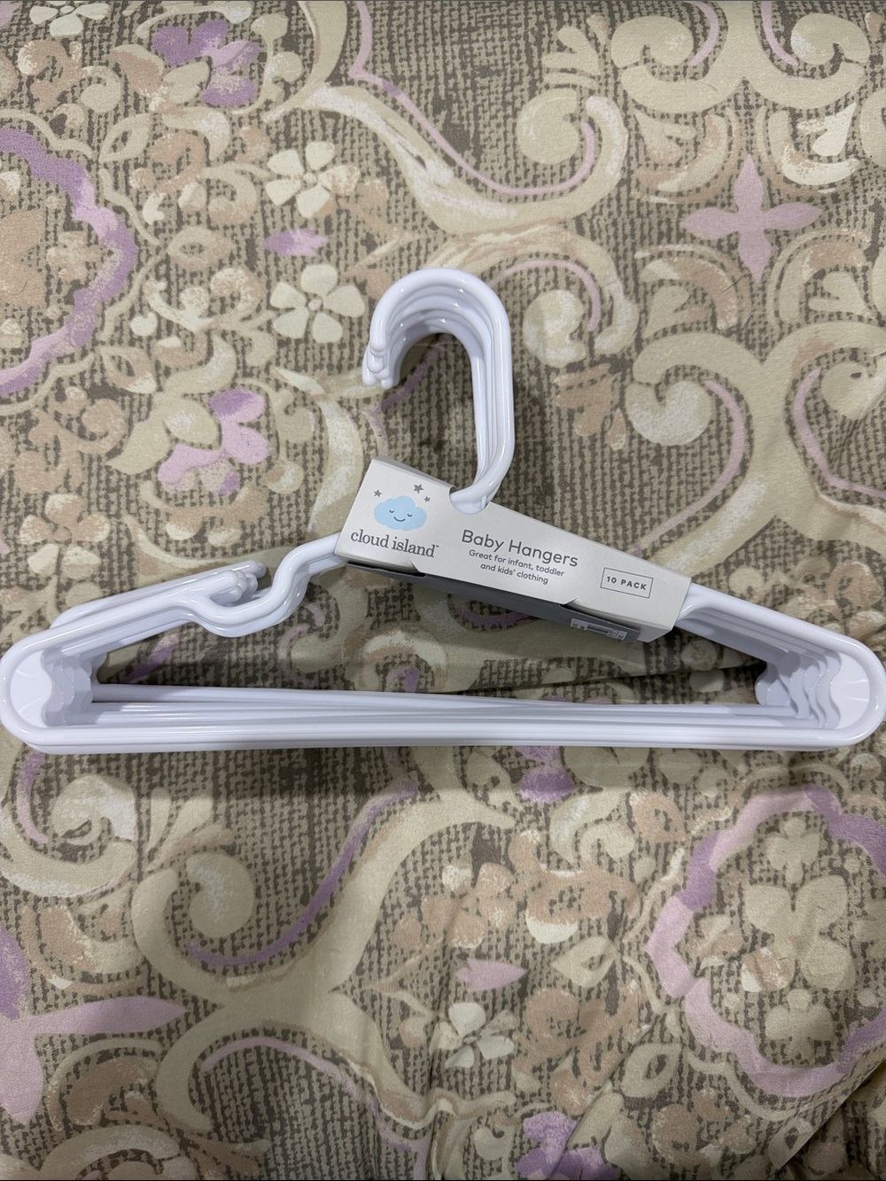 NWT cloud island White Baby Hangers - 10 Pack